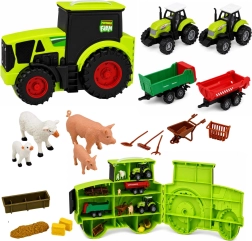 Farm set in a tractor – portable farm (28 pieces)