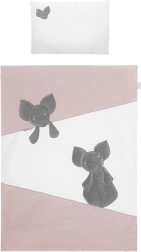 Children's 5-piece crib bedding set pink Belisima Mouse