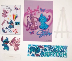 Deimantinės mozaikos rinkinys „Angel ir Stitch“ su stovu