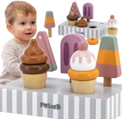 VIGA PolarB mediniai ledai ant stovelio – 5 vnt. rinkinys