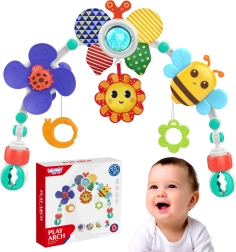 Woopie Baby lankas su žaislais lovytei, vežimėliui ir automobilinei kėdutei