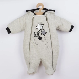 Rožinis žieminis kūdikių kombinezonas su gobtuvu Koala Star Vibes