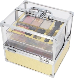 Kosmetinis akrilinis lagaminėlis Glam – auksinis