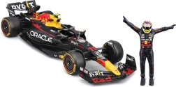 Bburago 1:24 Formulės 1 Red Bull Racing RB19 2023 (raudonas) su lenktynininko figūrėle ir dovanine dėžute