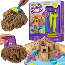 Kinetic Sand paplūdimio diena – rinkinys su pilimi ir priedais