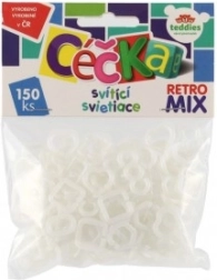 Šviečiantys retro „Céčka“ – rinkinys 150 vnt. (plastikiniai sujungimo žiedeliai)