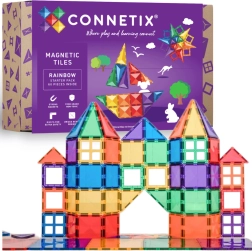 Connetix Rainbow Starter Pack magnetinės kaladėlės 60 vnt.