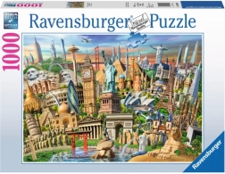 RAVENSBURGER 1000 dalių pasaulio įžymybės dėlionė