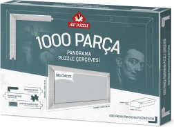 Baltas dėlionių rėmas 96x34 cm