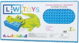 Mėlyna Junior konstravimo pagrindo plokštė 16x32 taškų