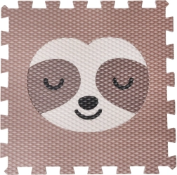 Minideckfloor tinginys, rudas su kreminiu tinginiu