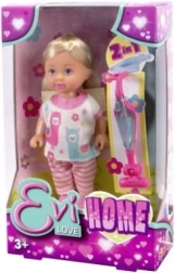Lėlė Evi Love su dulkių siurbliu 2in1 namų ruoša 12 cm