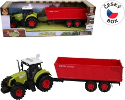 Traktorius su priekaba su šviesomis ir garsais