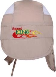 Lengva vasarinė vaikiška kepuraitė–skarelė NEW BABY Speed King, smėlinė
