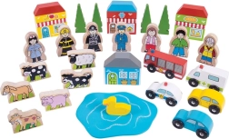 Large accessory set for wooden train sets BIGJIGS RAIL