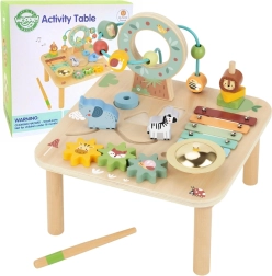 Medinis muzikinis lavinamasis staliukas 5in1 WOOPIE GREEN