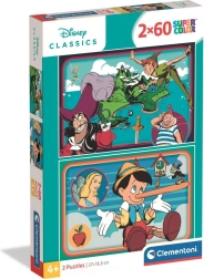 Puzzle Disney Classic Fairy Tales 2×60 pieces CLEMENTONI