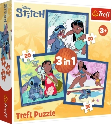 Dėlionė 3 viename – laikas su STITCH LILO & STITCH nuo Trefl