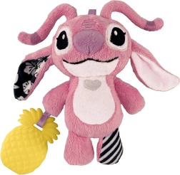 Tekstilinis žaislas ANGEL iš LILO A STITCH su barškučiu ir tvirtinimo žiedu