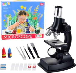 Vaikiškas edukacinis mikroskopas 300× su priedų rinkiniu