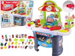 Vaikiškas supermarketas su skeneriu ir maisto produktais