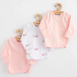 Kūdikių marškinėliai New Baby Classic II, rinkinys 3 vnt., mergaitiški, dydis 50