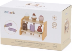 VIGA wooden ice cream stand – set of 6 ice creams