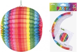 Apvalus vaivorykštės spalvų lampionas 25 cm