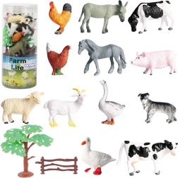 Woopie Farm Figurine Set for Kids, 17 Pieces
