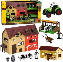 Farm with barn, tractor and animals (37 pieces) with LED