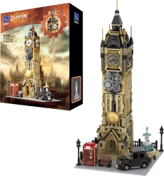 Pantasy Steampunk laikrodžio bokštas Big Ben, 2424 detalių