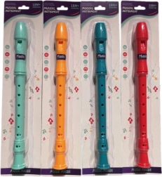 Plastikinė fleita vaikams blisteryje, 4 spalvos