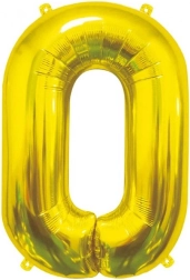 Foil Balloon Number 0 Gold 85 cm GoDan