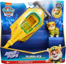 Paw Patrol Aqua Pups – plaktasnapio ryklio formos povandeninis laivas su Rubble figūrėle