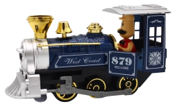 Metal locomotive with sound and light, 15 cm