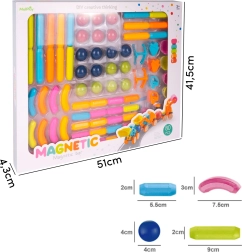 Magnetinė 3D konstravimo rinkinio, 80 dalių