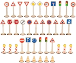 Goki large set of traffic signs – 40 pieces