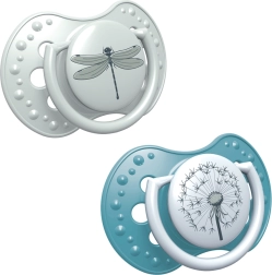 LOVI silikoninis dinaminis čiulptukas Botanic 6–18 mėn., 2 vnt. berniukams
