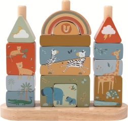 2kids toys safari medinės užmaunamos kaladėlės