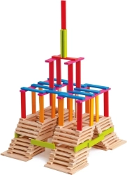 Medinės statybinės kaladėlės 200 vnt.