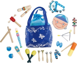 Wooden set of musical instruments 16 pcs with backpack ECOTOYS