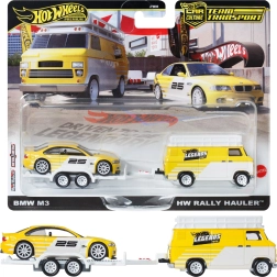 Hot Wheels Premium Team Transport Rally Hauler su BMW M3 E46 1:64