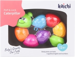 Jungiama plastikinė vikšro formos žaislinė grandinėlė su barškučiu vaikams nuo 12 mėn. (12m+)