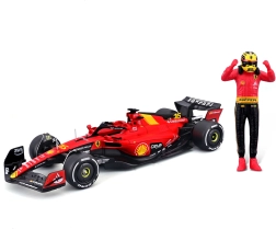 Metalinis modelis Bburago Ferrari SF23 1:24 su vairuotojo figūrėle