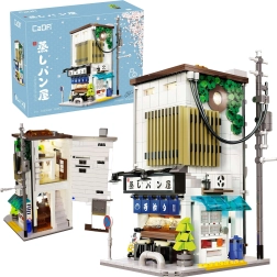 CaDA konstruktorius: japoniška garų bandelių parduotuvė su LED apšvietimu, 1108 detalių