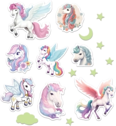 Glowing wall decoration Unicorns