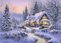 Puzzle Winter Blanket Wouldbie Cottage 500 Pieces