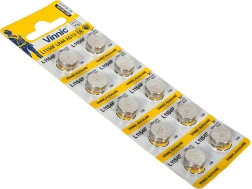 Šarminės baterijos LR44 VINNIC 10 vnt.