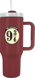 Harry Potter kelioninis puodelis su šiaudeliu Platforma 9 ir 3/4, 1150 ml