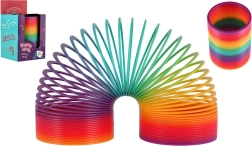 Vaivorykštinė magiška spyruoklė – plastikinis žaislas 7,5 cm